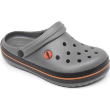 Akınalbella bella  E195-23 Medical Sabo Erkek Terlik Gri Siyah Turuncu