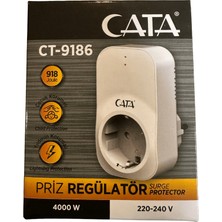 Cata CT-9186 Akım ve Çocuk Korumalı Tekli Kablosuz Priz