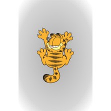 Quart Aksesuar 11 x 7 cm Garfield Sticker Motor Araba Kask Laptop Sticker