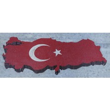 Ibla Mozaık Türk Bayrağı Mermer Tablosu