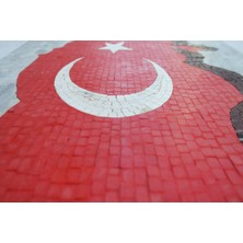 Ibla Mozaık Türk Bayrağı Mermer Tablosu
