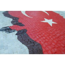 Ibla Mozaık Türk Bayrağı Mermer Tablosu