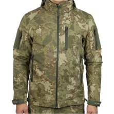 Astüm Askeri Malzeme Unisex Yeşil Yeni Kamuflaj Tactical Soft-Şell Mont