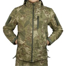 Astüm Askeri Malzeme Unisex Yeşil Yeni Kamuflaj Tactical Soft-Şell Mont