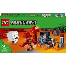 LEGO® Minecraft® Nether Geçidi Pususu 21255 - 8 Yaş ve Üzeri Macera Oyunları Seven Çocuklar İçin Yaratıcı Oyuncak Yapım Seti (352 Parça)