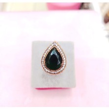 Oriental Kuyumculuk Jewellery Otantik Hürrem Gümüş Yüzük Zümrüt Taşlı
