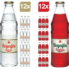 Beyoğlu Klasik Gazoz 12 x 250 ml + Reyhan Aromalı Gazoz 12 x 250 ml