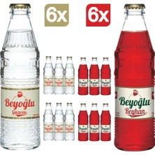 Beyoğlu Klasik Gazoz 6 x 250 ml + Reyhan Aromalı Gazoz 6 x 250 ml