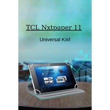 Fuchsia Tcl Nxtpaper 11 Inç Uyumlu 360 Dönebilen Deri Standlı Universal Tablet Kılıfı