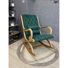 Asedia Rustik Naturel Natura Yeşil Sallanan Sandalye Dinlenme Emzirme Baba Tv Okuma Uzanma Koltuğu Berjer