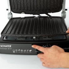 Schafer Concept Grill Tost ve Izgara Makinesi Siyah Gövde