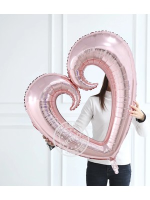 30 Inç Gül Kırmızı 1 Adet 30/40 Inç Gül Altın Kalp Balon 108X100 cm Büyük Boy Kırmızı Kanca Kalp Şekli Folyo Topları Düğün Sevgililer Günü Partisi Dekoru (Yurt Dışından)