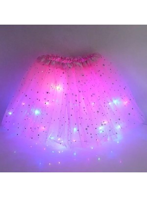 B02 Kadın Kızlar Tutu Etekler Neon LED Işık Glow Prenses Bale Sahne Dans Kısa Elbise Çocuklar Için Peri Mini Etek Doğum Günü Hediyeleri (Yurt Dışından)