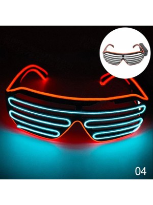 04 Parlayan Gözlük LED Gafas Aydınlık Bril Neon Noel Glow Güneş Gözlüğü Yanıp Sönen Işık Cam Parti Malzemeleri Için Prop Kostümleri Yeni (Yurt Dışından)