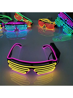 04 Parlayan Gözlük LED Gafas Aydınlık Bril Neon Noel Glow Güneş Gözlüğü Yanıp Sönen Işık Cam Parti Malzemeleri Için Prop Kostümleri Yeni (Yurt Dışından)