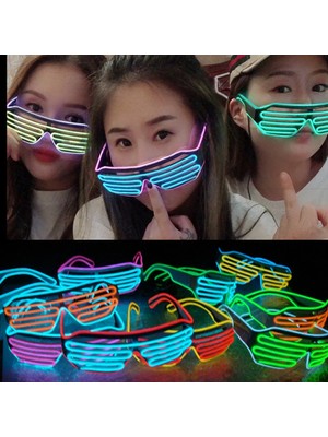 04 Parlayan Gözlük LED Gafas Aydınlık Bril Neon Noel Glow Güneş Gözlüğü Yanıp Sönen Işık Cam Parti Malzemeleri Için Prop Kostümleri Yeni (Yurt Dışından)