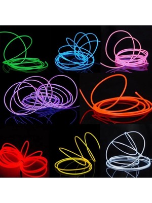 Pil Kutusu Sarı 3 Metre Esnek Neon Işık Glow El Tel Halat Kablo Noel Dans Rave Dekorasyon Için LED Işıkları Dıy Ayakkabı Giyim USB LED Şerit Lamba (Yurt Dışından)