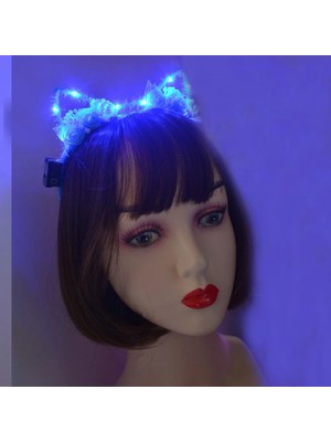 Stil 3 1 Adet LED Kulak Hayvan Kedi Tilki Kafa Bandı Light Up Yanıp Sönen Kızdırma Hairband Parti Hediye Doğum Günü Kostüm Düğün Karnaval Cadılar Bayramı (Yurt Dışından)