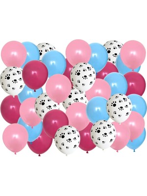 Bordo 40 Adet Mix 12 ''evcil Hayvanlar Köpek Paw Lateks Balonlar Hayvan Tema Parti Dekor Çocuklar Klasik Oyuncaklar Globos Helyum Hava Şişme Toplar Tedarik (Yurt Dışından)