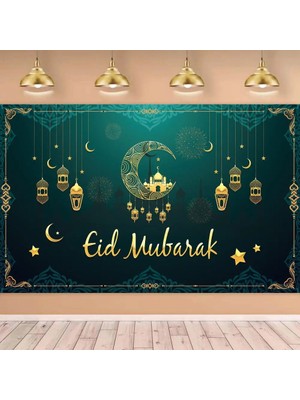 1 Takım Banner C Eid Mubarak Arka Plan Bez Banner Masa Örtüsü Ramazan Dekorasyon Ev Islam Müslüman Parti Malzemeleri Dekor Eid Al Kurban Hediyeleri (Yurt Dışından)