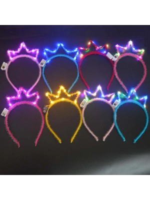 Işıksız Gül Tavşan Kadın Kızlar Parlayan Light Up Bantlar Tiara Taç Parti Hediye Cosplay Doğum Günü Rave Kostüm Düğün Karnaval (Yurt Dışından)