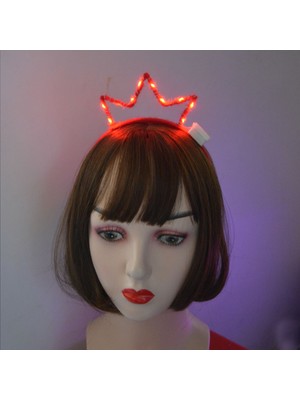 Işıksız Gül Tavşan Kadın Kızlar Parlayan Light Up Bantlar Tiara Taç Parti Hediye Cosplay Doğum Günü Rave Kostüm Düğün Karnaval (Yurt Dışından)