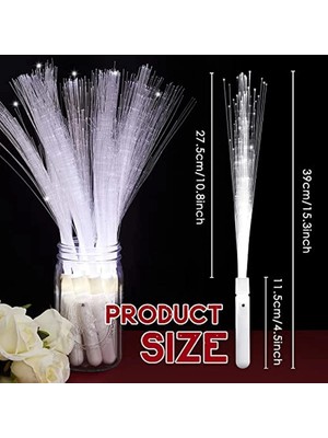 Fiber Optik Değnekler 10 Adet 10/20/30PCS Fiber Optik Değnekler LED Işık Up Fiber Optik Çubuk 3 Mod Beyaz Parıltılı Çubuklar Düğün Doğum Günü Partisi Gelin Duş Için (Yurt Dışından)