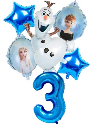 1 Takım-5 Adet 1 Takım Disney Olaf Karikatür Elsa Anna Kar Kraliçesi Prenses Folyo Balonlar Hava Şişme Globo Bebek Duş Doğum Günü Partisi Süslemeleri (Yurt Dışından)