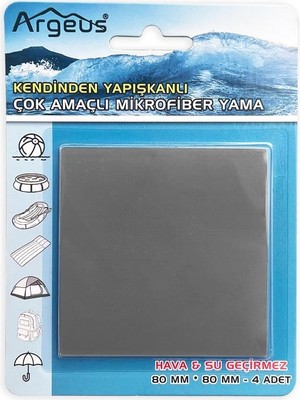 Argeus Kendinden Yapışkanlı Tamir Yaması Gri - (Mont, Şemsiye, Şişme Yatak)