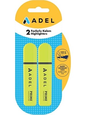 Adel Prime Fosforlu Kalem 2'li