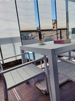 Trend Plise 10 Renk Katlanır Cam Balkon Perdesi - Ofis Perdesi - Mutfak Perdesi - Salon Perdesi