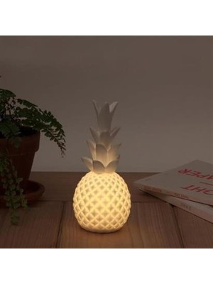 Durgunstore Buffer&reg; Ananas Şeklinde Desenli Büyük Boy Pilli Masa ve Gece Lambası