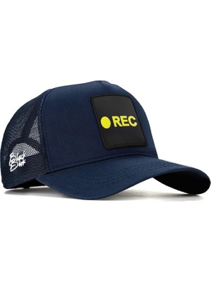 BlackBörk V1 Trucker Rec - 1 Kod Logolu Unisex Lacivert Şapka (Cap)