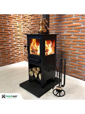 Nurak Kuzine Soba Odunluklu Üç Camlı Zigana