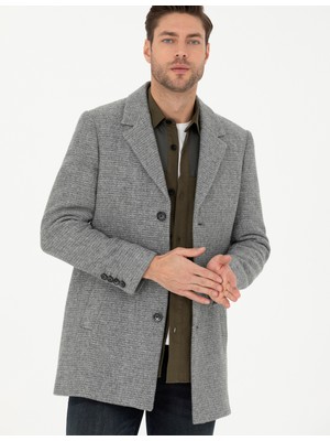 Pierre Cardin Erkek Gri Ex. Slim Fit Kaşe Kaban 50284099-VR024