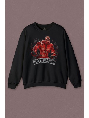 So Cool Unisex Sweatshirt Brock Lesnar Wwe Ufc Amerikan Güreşi Spor Baskılı Sweatshirt