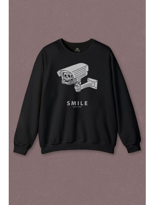 So Cool Unisex Sweatshirt Kamera Smile Selfie Big Brother Baskılı Sweatshirt