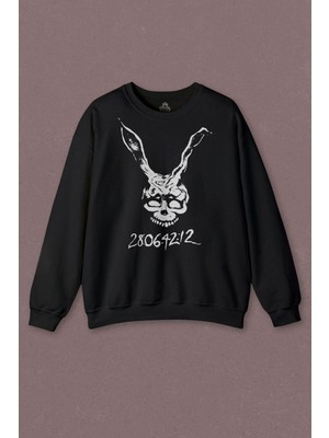 So Cool Unisex Sweatshirt Donnie Darko Beyaz Tavşan Film Movie Dark Baskılı Sweatshirt