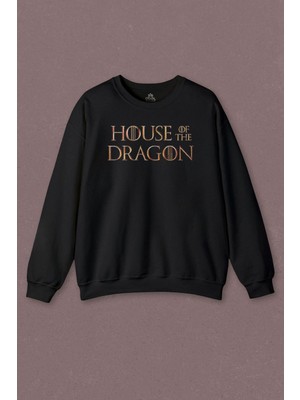 So Cool Unisex Sweatshirt House Of The Dragon Logo Targaryen Baskılı Sweatshirt