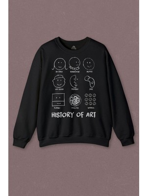 So Cool Unisex Sweatshirt History Of Art Monet Dali Da Vinci Baskılı Sweatshirt