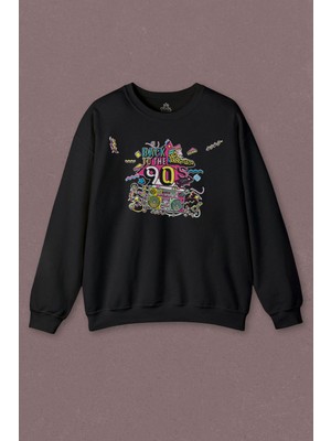 So Cool Unisex Sweatshirt Doksanlar Pop 90's Retro Vintage Baskılı Sweatshirt