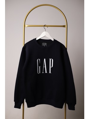 Lolipop Kids Store Lacivert Gap Baskılı Yetişkin Unisex Sweatshirt