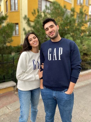 Lolipop Kids Store Lacivert Gap Baskılı Yetişkin Unisex Sweatshirt