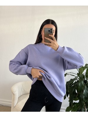 Minaaise Lila Basic Oversize Sweatshirt 26088