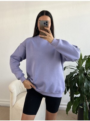 Minaaise Lila Basic Oversize Sweatshirt 26088