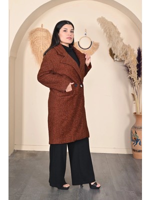 Modatalika Kadın Suni Yünlü Midi Boy Kaban