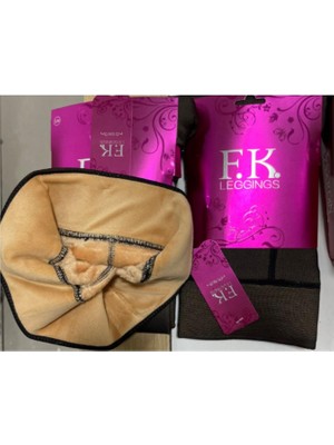 F.K. Lingerie Ince Çorap Görünümlü Termal Içi Peluş