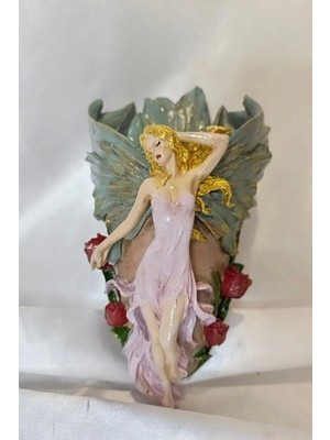 Rahan Askılı Saksı Melek Peri Duvar Panosu El Işi Hand Made