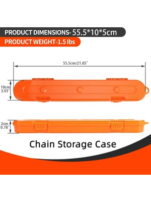 Talent Testere Zinciri Saklama Kutusu, 10 Inç 16 Inç 18 Inç 20 Inç Testere Için Testere Zinciri Organizatör Kutusu (Turuncu) (Yurt Dışından)