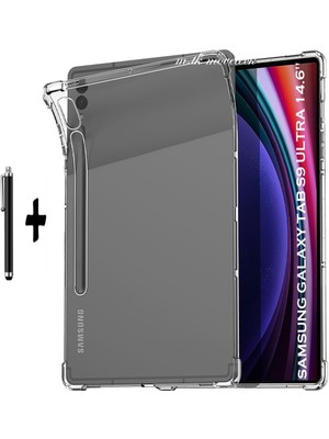 M.TK Moveteck Samsung Galaxy Tab S9/S10 Ultra 14.6 Inç Tablet Uyumlu Silikon Kılıf Yumuşak Darbeye Dayanıklı Koruyucu Kapak Anti-Parmak Izi X930